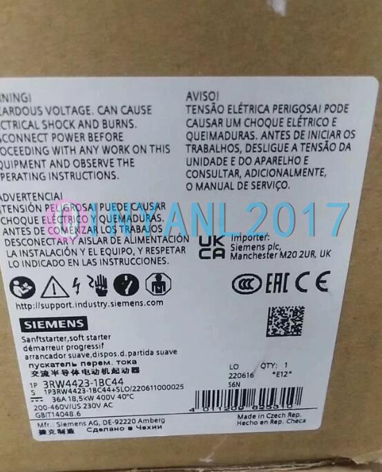 1PC NEW SIEMENS 3RW4423-1BC44 Soft Starter