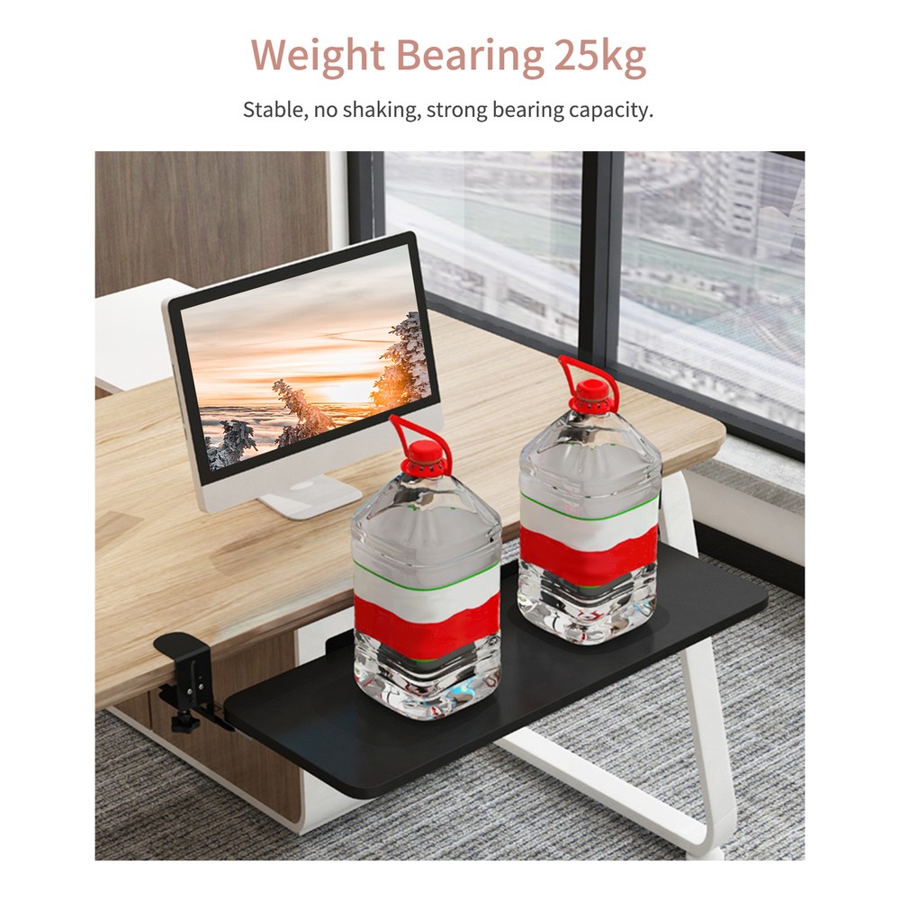 Clamp On Keyboard Tray Under Desk Pull Out Platform Height Adjustable L7Y7