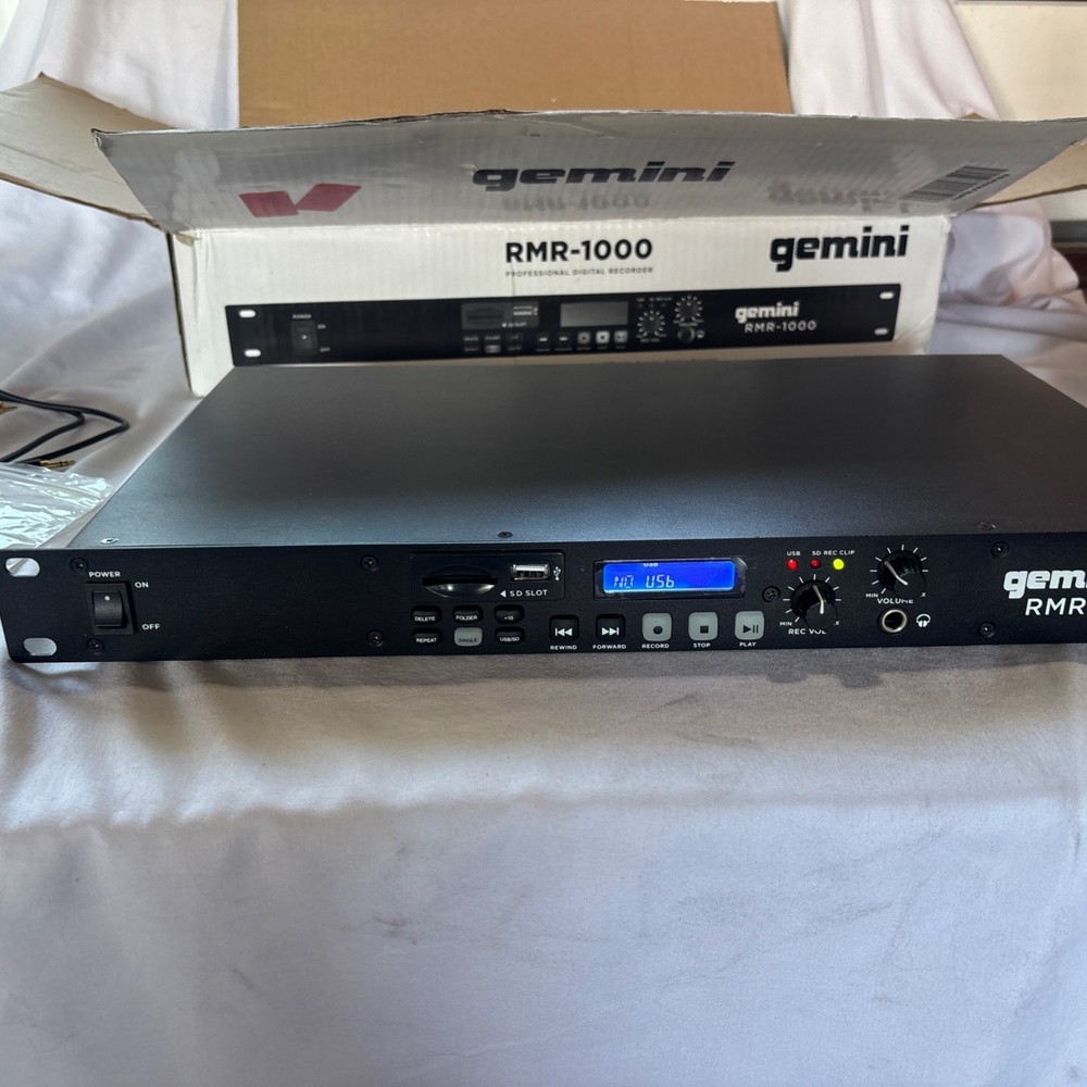 Gemini RMR-1000 Professional Rackmount Digital Recorder Complete In Box Working