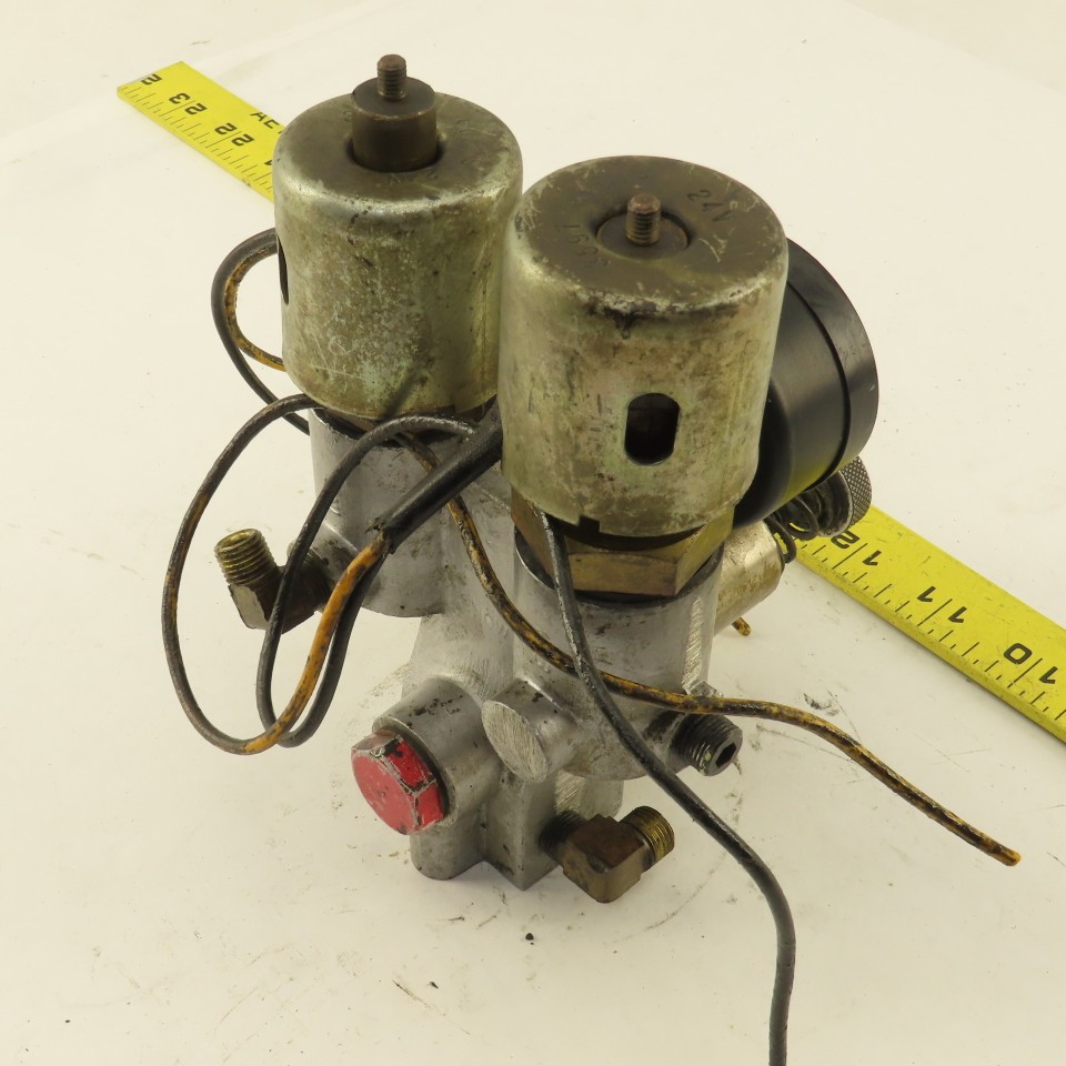 Snow Double Solenoid Valve From Tapping Machine Model TA-1-A 24V Coil