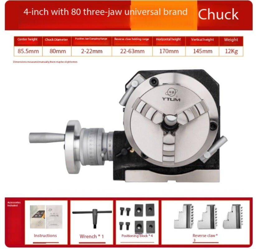 The Indexing Rotary Table Indexing Head Can Be Used Both Vertically Horizontally