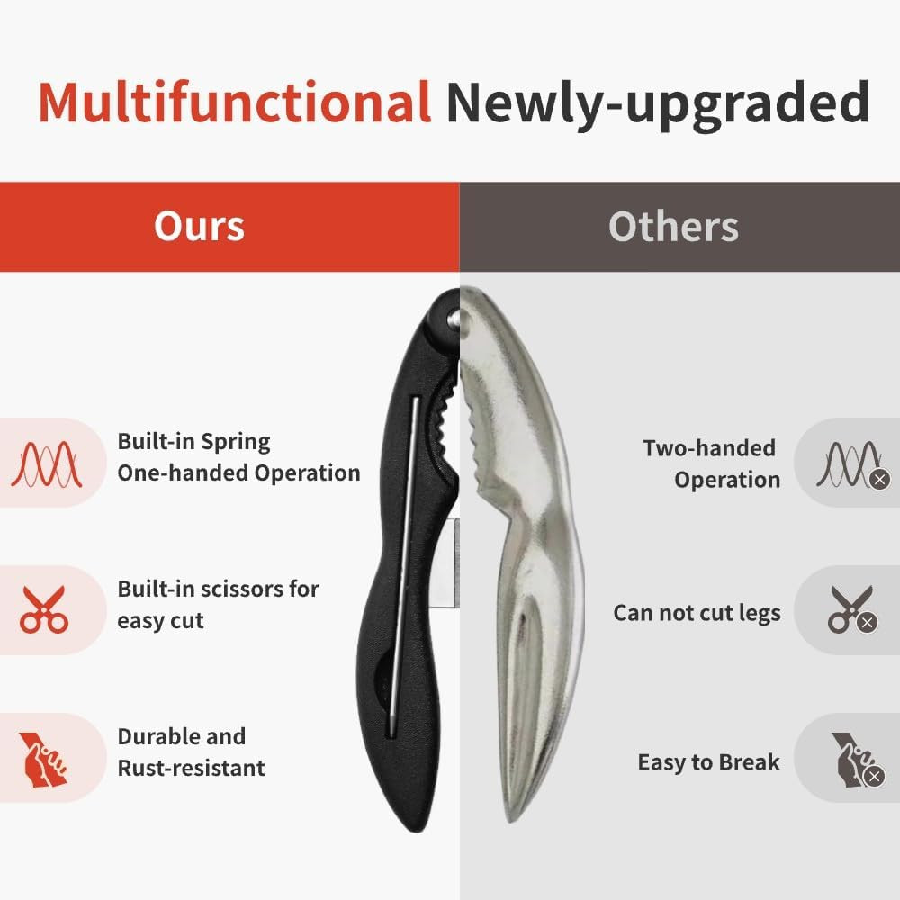 Crab Crackers and Tools Multifunctional Leg Efficient Black