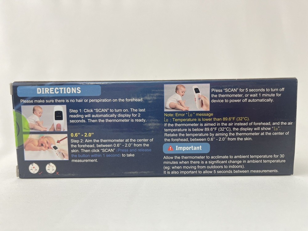 Elate No-Touch Forehead Thermometer Non-Contact Touchless Digital Display