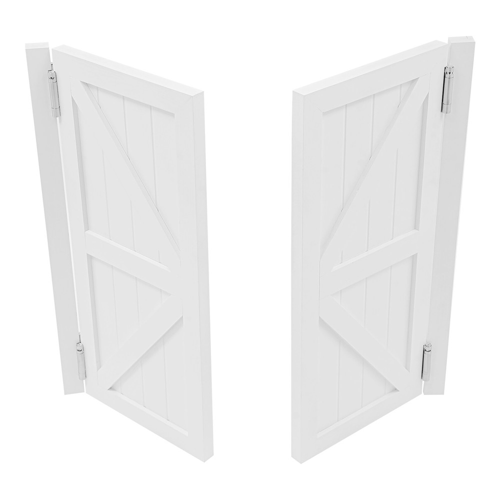 Partition Doors, Double-Door Leaf Wood Partition Doors for Entrance Partition