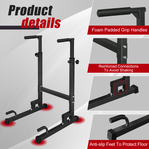 Power Tower Adjustable Heavy Duty Pull Up Bar Home Indoor Gym Workout Training