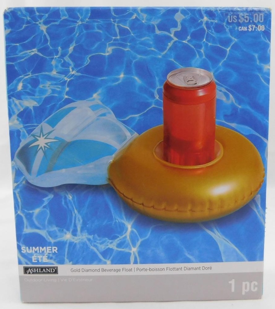 Ashland Summer Gold Diamond Beverage Float New Inflatable Pool