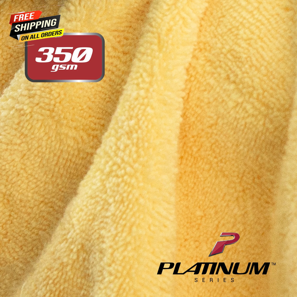 Heavy Duty Multi-Purpose Microfiber Detailing Towel, 40 Pack, Yellow
