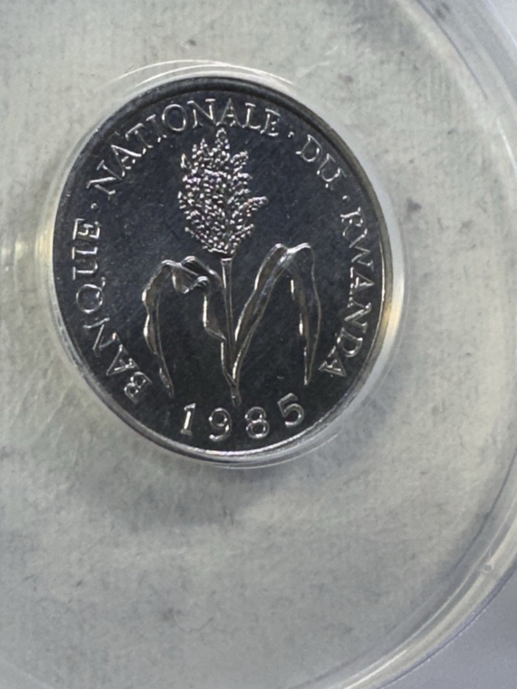 1985 Rwanda 1 Franc Graded MS 67 by ANACS