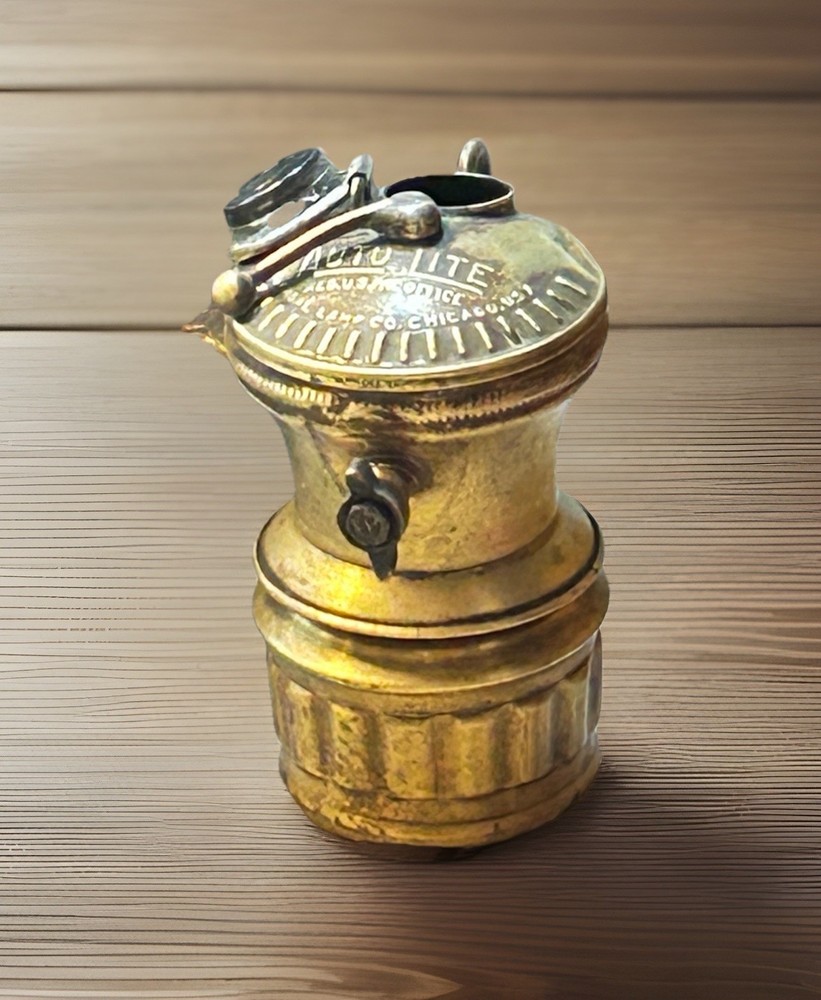 Advertising AutoLite Lorain Coal & Dock Cigarette Lighter Mining Carbide Lamp