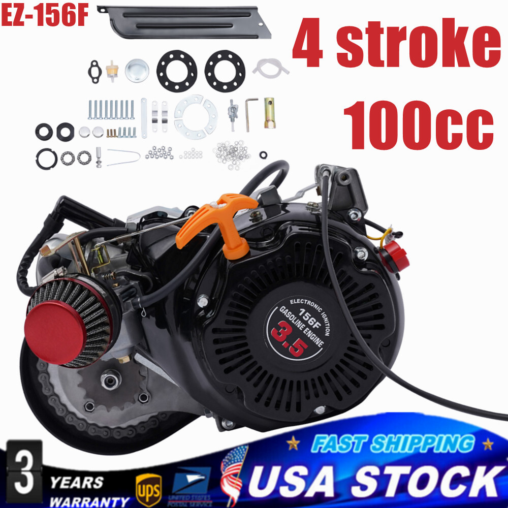 100cc Bicycle Motor Kit 4-Stroke Bicycle Gasoline Engine Motor Motorized Bicycle