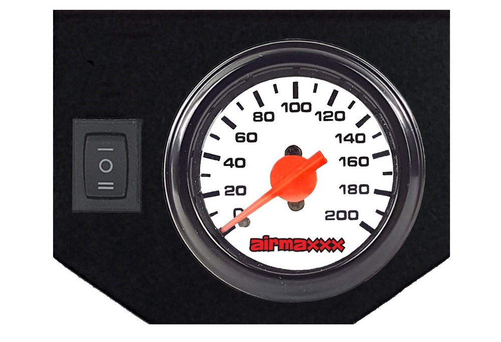 Air Helper Spring Load Level Kit Bolt On White Gauge Fits Silverado 2500 2001-10