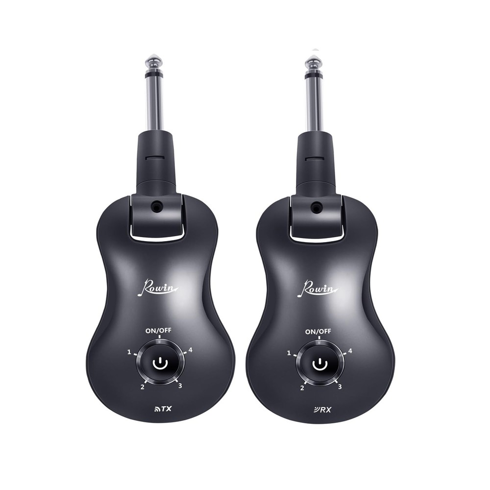 Rowin WS-30 2.4GHz Wireless Guitar System - Rechargeable Transmitter Receiver...
