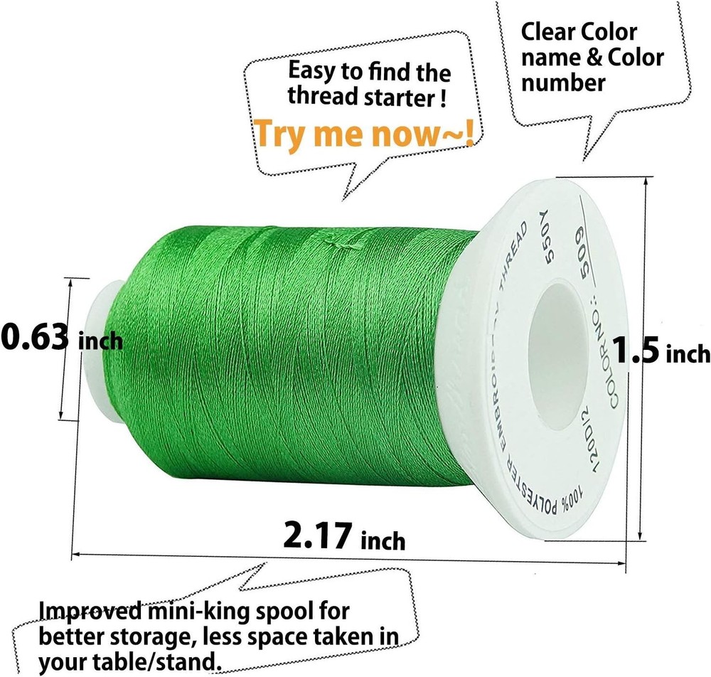 Embroidery machine thread assortment