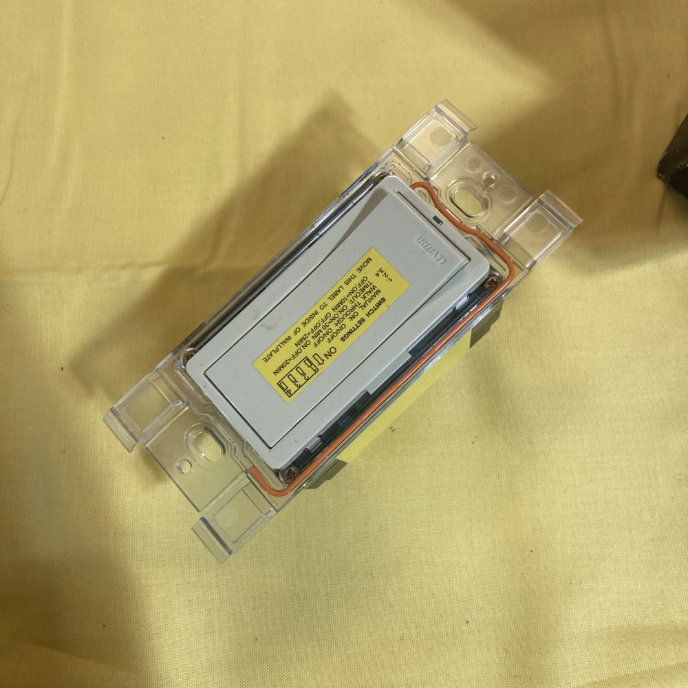 LEVITON Wireless Wall Switch Receiver WSS10-GDI Ivory Self-Powered Control