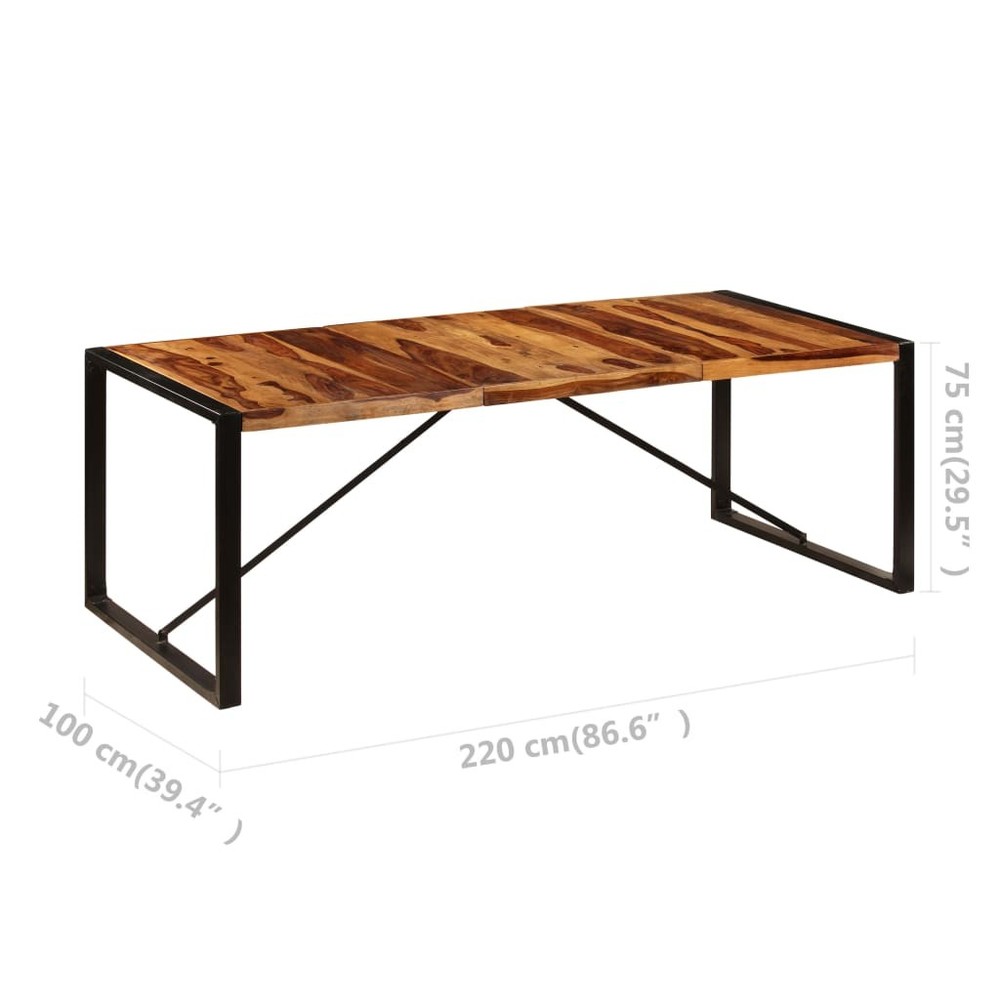 Dining Table Kitchen Table Dining Room Dinner Table Solid Acacia Wood vidaXL