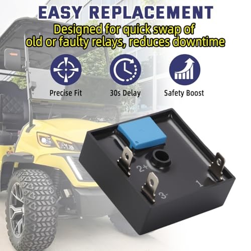 for Golf Cart 12-48 Volt Brake Light Timer Relay Replacement 30 Second Brake