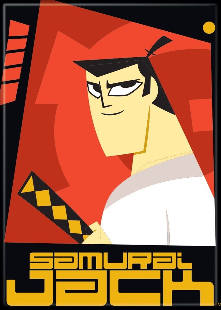 SAMURAI JACK ON RED  ATA-BOY MAGNET 2.5” X 3.5” NEW