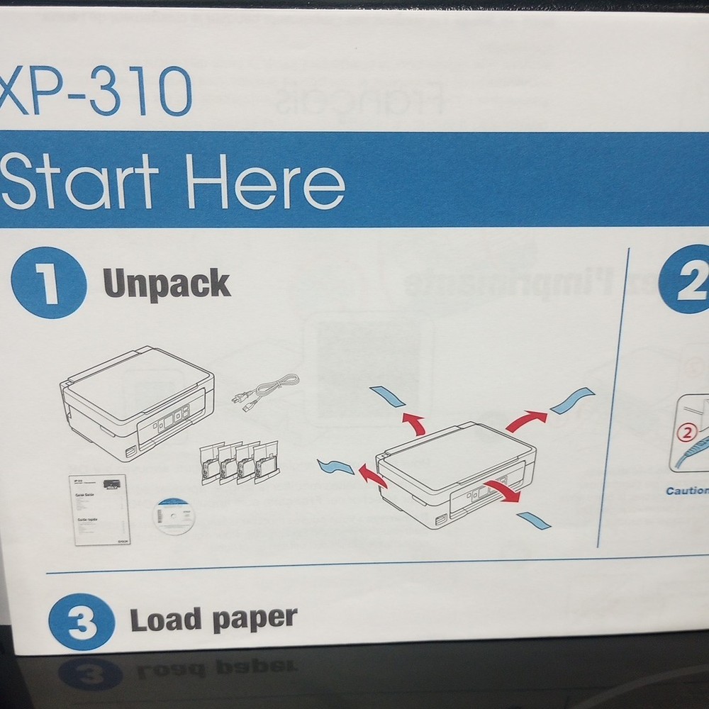 Epson XP-310 Small-in-One Printer Manuals, Quick Guide & Software CD Disc Driver