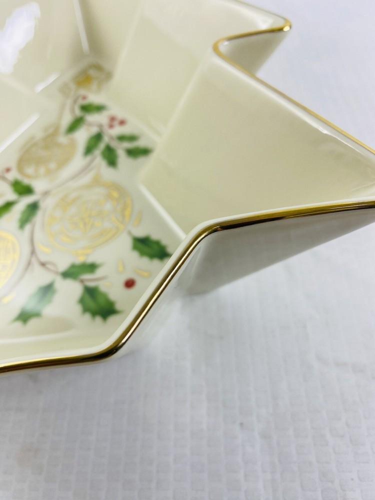 Lenox HOLIDAY DIMMENSIONS Christmas Dazzle Tree DEEP Serving Dish