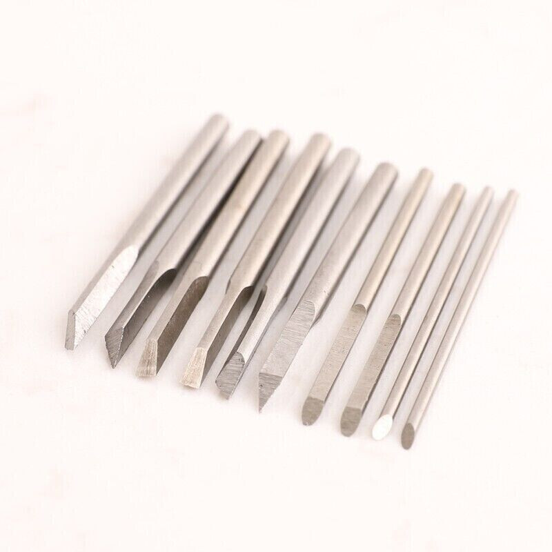 10PCS Wood Carving Chisel Tools Blade Micro Head Handmade Olive DIY Hand Set