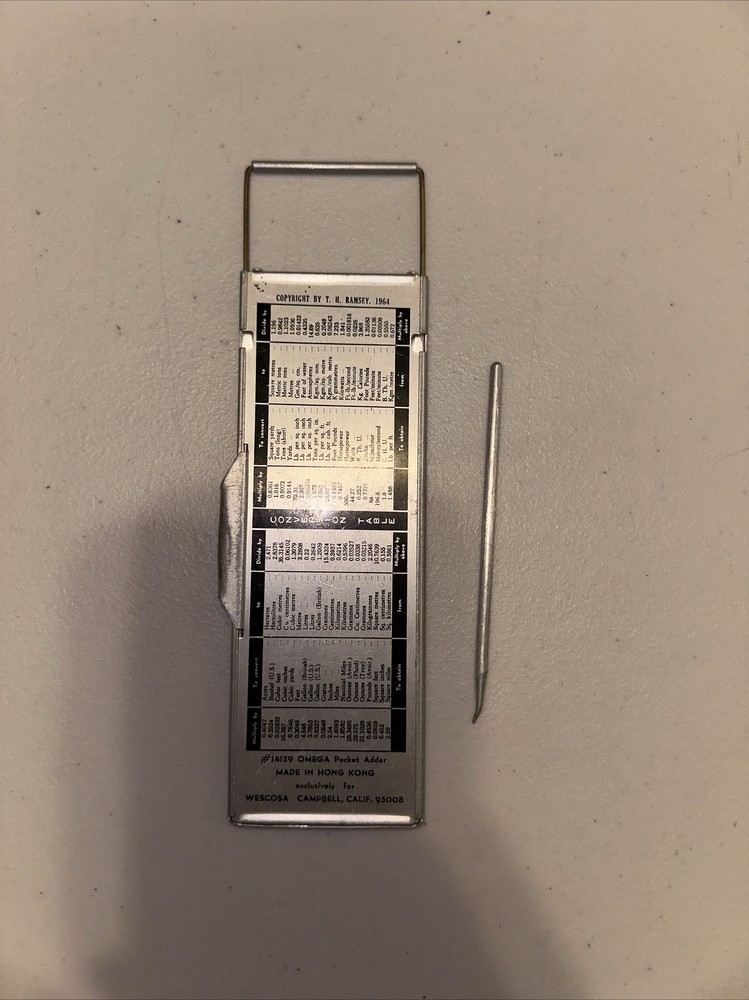 Vintage Omega Pocket Adding Machine , Collectible