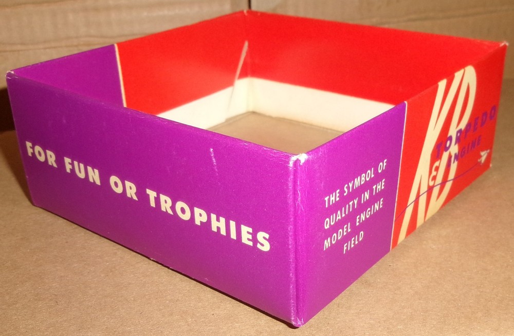 K&B TORPEDO glow plug AIRPLANE ENGINE & K&B .15 display box & paperwork