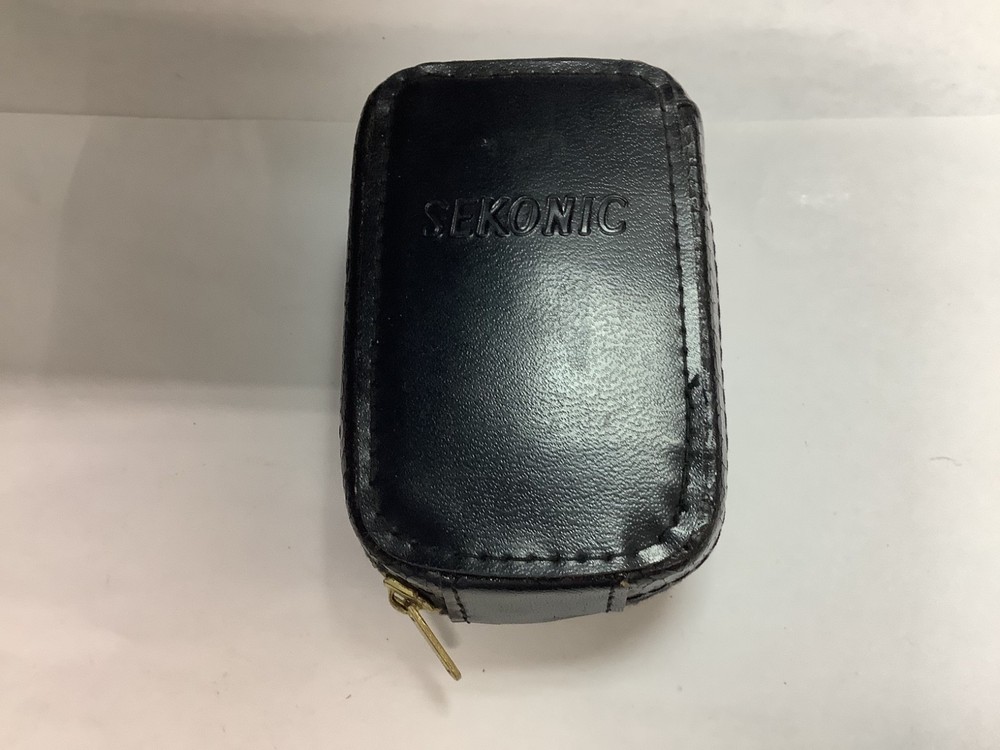 Sekonic Micro-Leader Light Meter in Vintage Leather Case. Tested