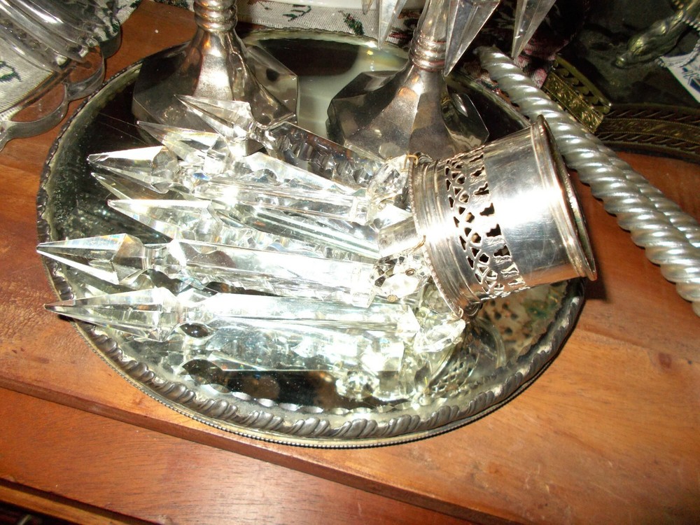 Fabulous Victorian Silver Candle Stick Toppers (2)