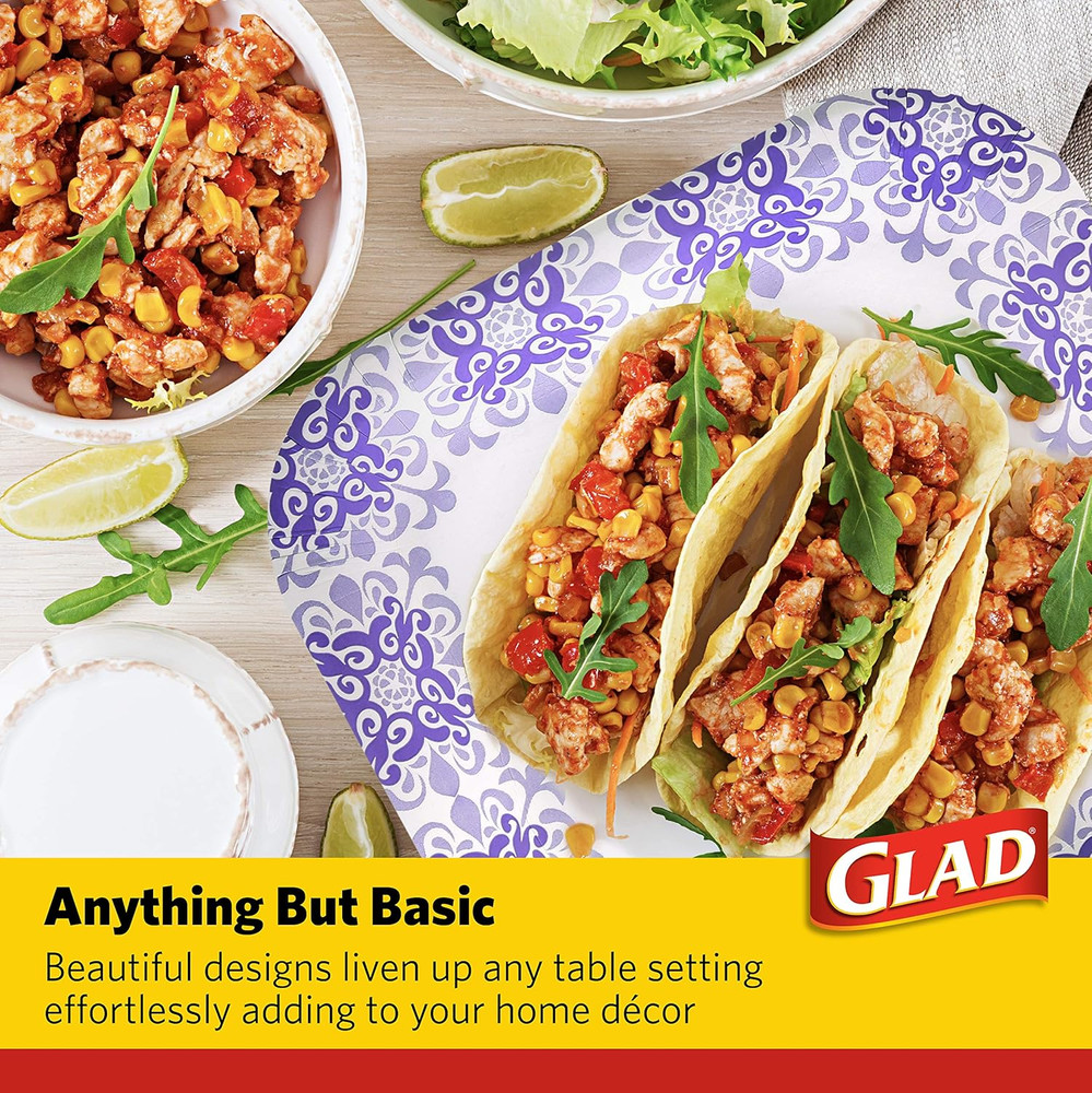 Square Disposable Paper Plates for All Occasions | Soak Proof, Cut Proof, Microw