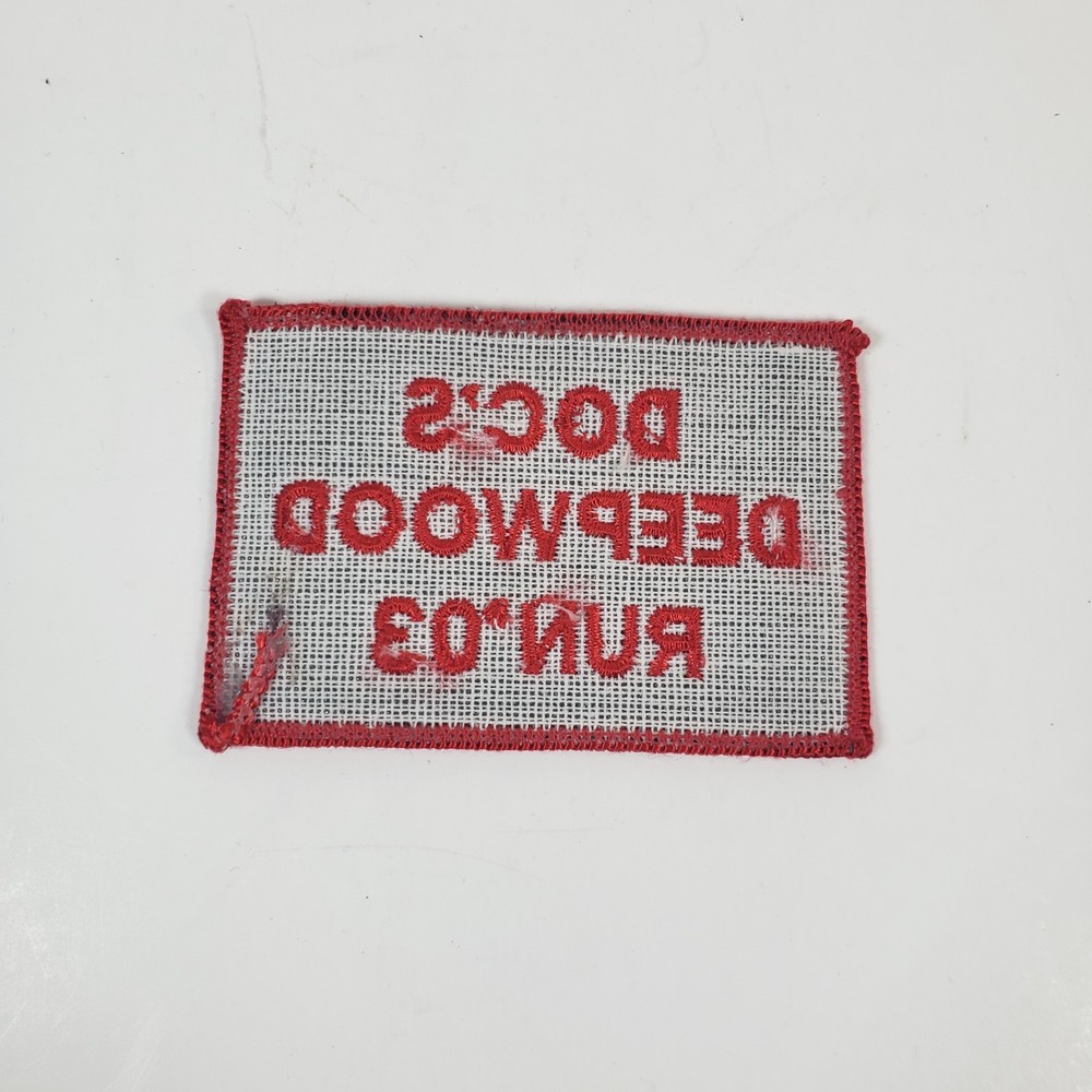 Doc's Deepwood Run 2003 Red Black Ohio Charitable Motorcycle Run Patch 3x2 -tt44
