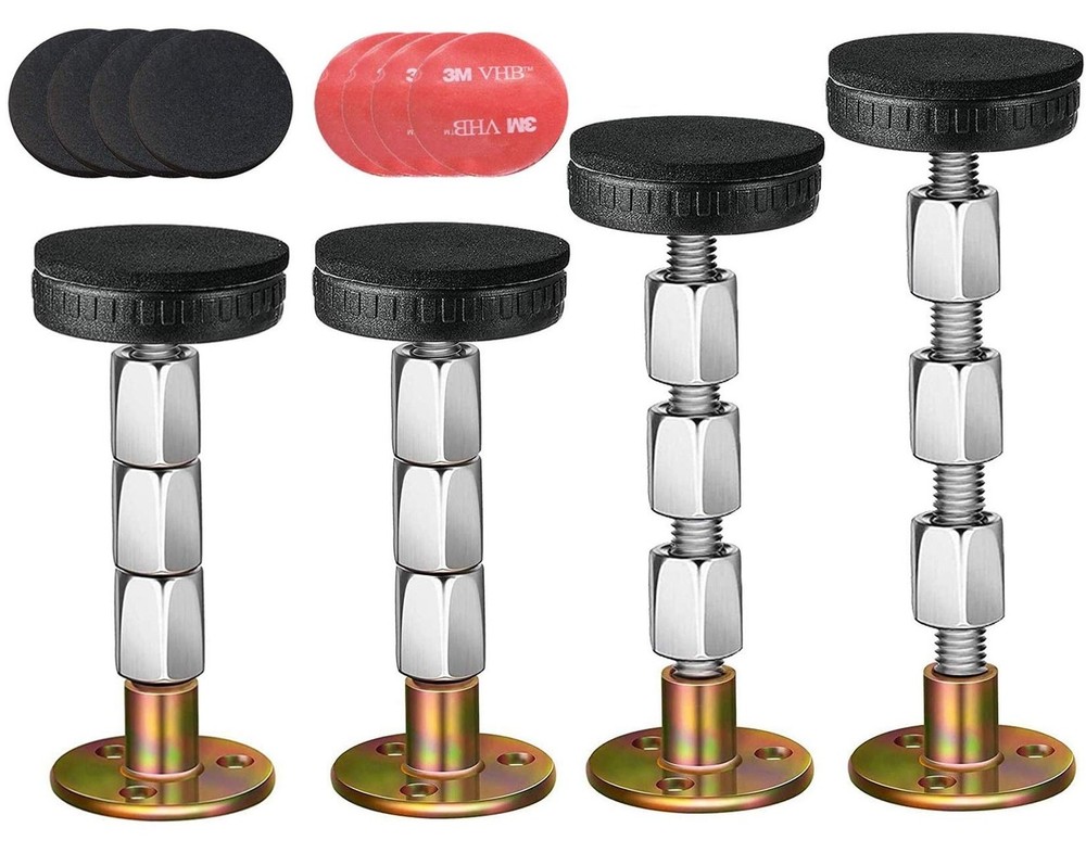4Pcs Bed Frame Anti-Shake Tool, Threaded Adjustable Headboard Stoppers, Preve...