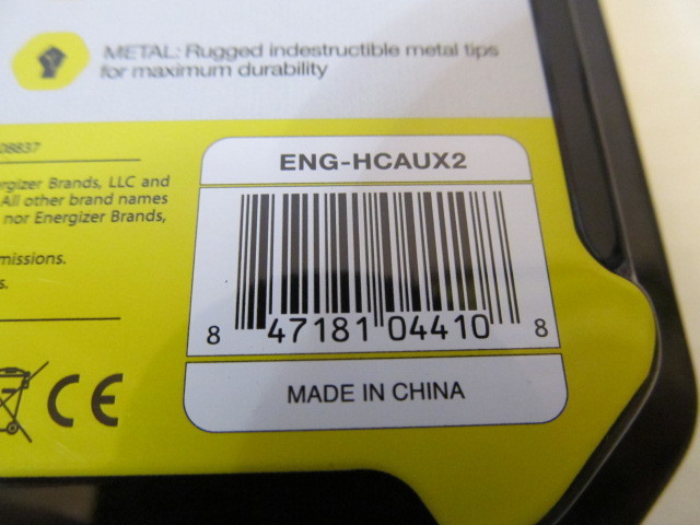 Energizer Rugged Nylon Braided Auxiliary Audio Cable for 3.5mm Devices, FlexTech