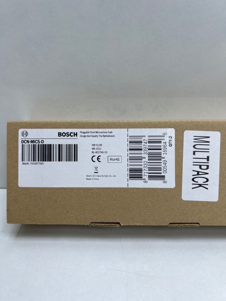 Bosch DCN-MICS-D Pluggable Short Microphone Dark