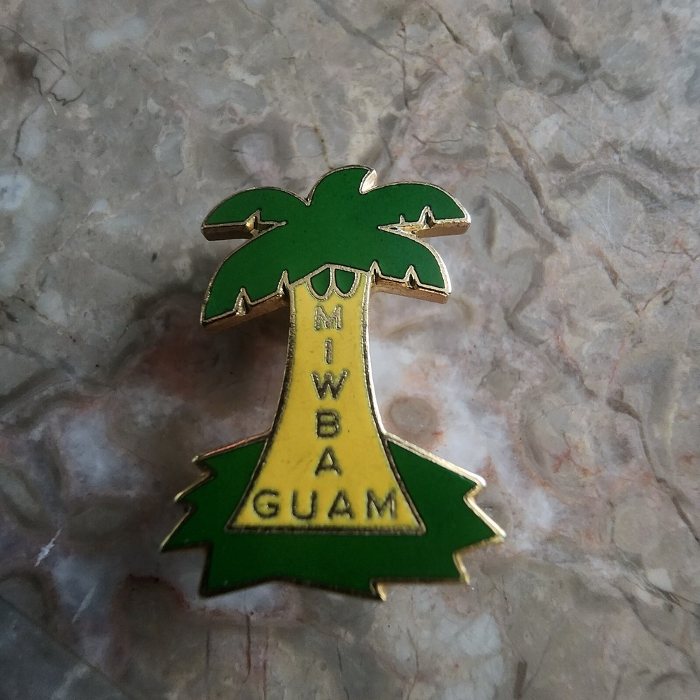 Miwba Guam Palm Tree Souvenir Lapel Pin