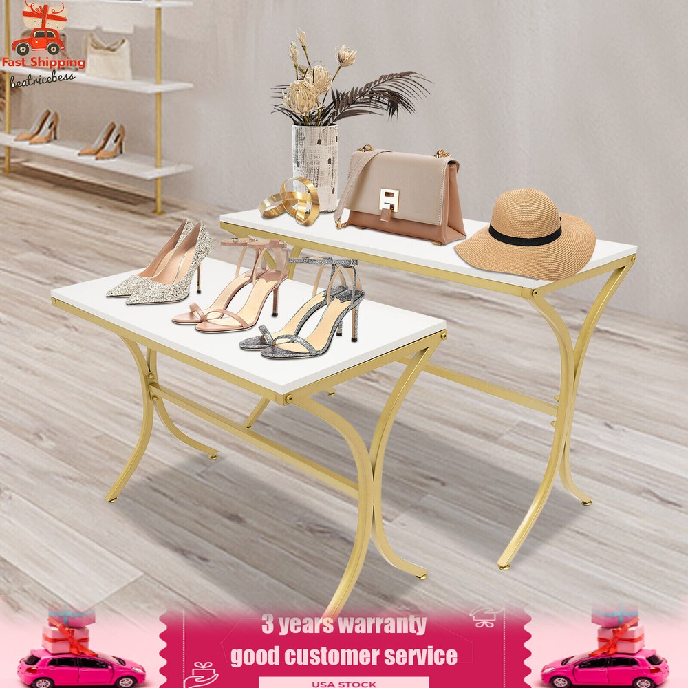 2pcs Handbag Display Stands Riser Shelf Storage Table Modern Nesting Tables hot