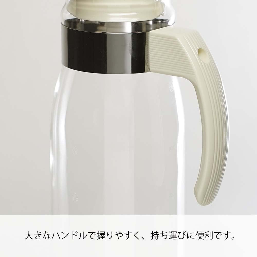 Slim Water Jug, 1400Ml, Grey