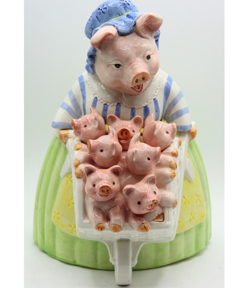 Fitz and Floyd "Prunella Pig" Cookie Jar