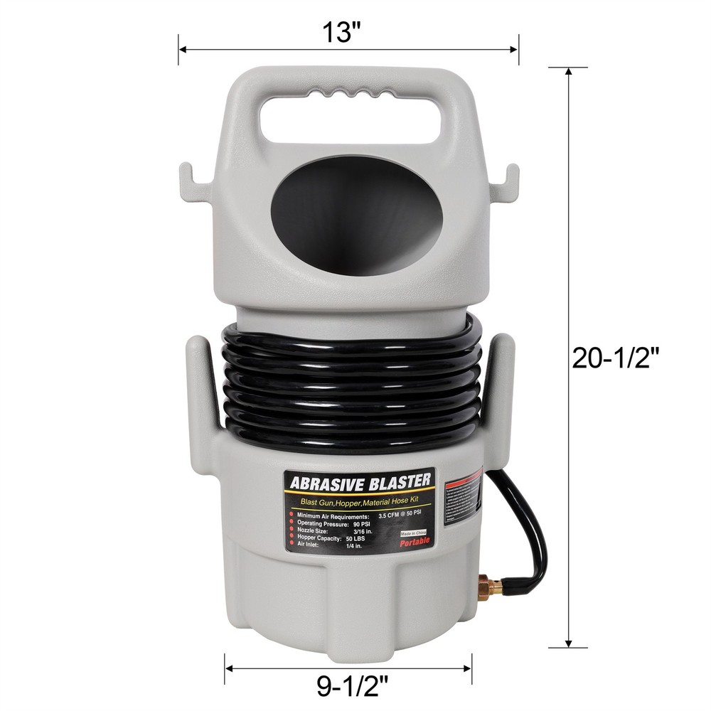Handheld Abrasive Blaster Sandblasting Sandblaster Hopper Gun Paint Rust Remover
