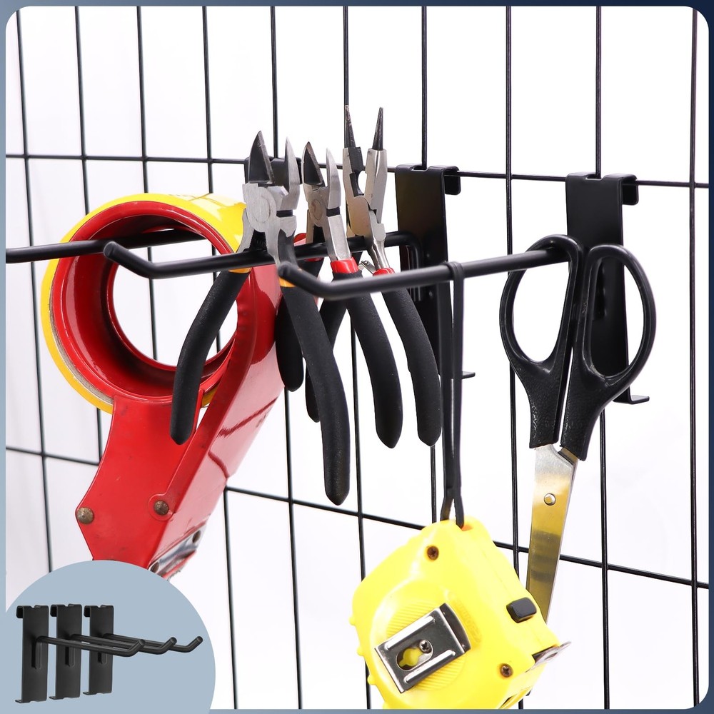 Gridwall Hooks 60 Pcs Pack in 4 Inch Gridwall & Fixtures Hooks for Grid Wall ...