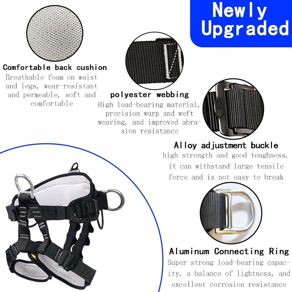 Tree Climbing Spikes Set,Tree Climbing Gear with Professional Adjustable Climbin