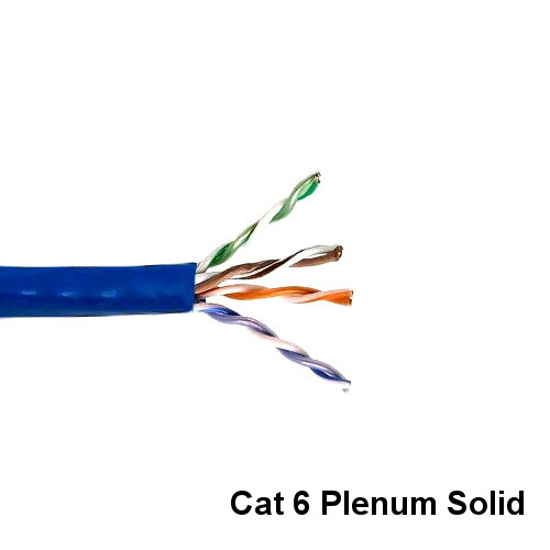 Kentek Blue 1000' Plenum CMP UTP Cat6 Solid Ethernet Bulk Cable 600MHz Network
