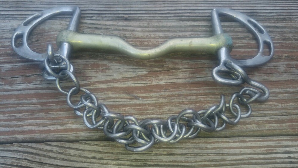Vintage Horse Equestrian Bit With Chain Bridal Unknown Maker