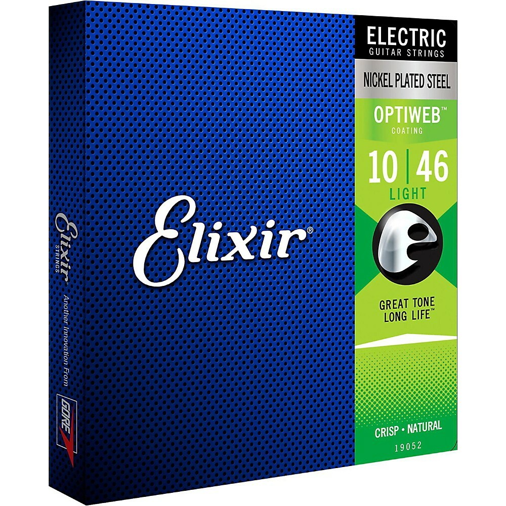 Elixir Electric Guitar Strings with OPTIWEB Coating, Light (.010-.046) - 2 Pack