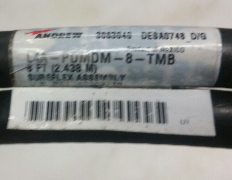 ANDREWS #(L4A-PDMDM-8-TMB) 8' EXT CABLE. SUREFLEX ASSEMBLY