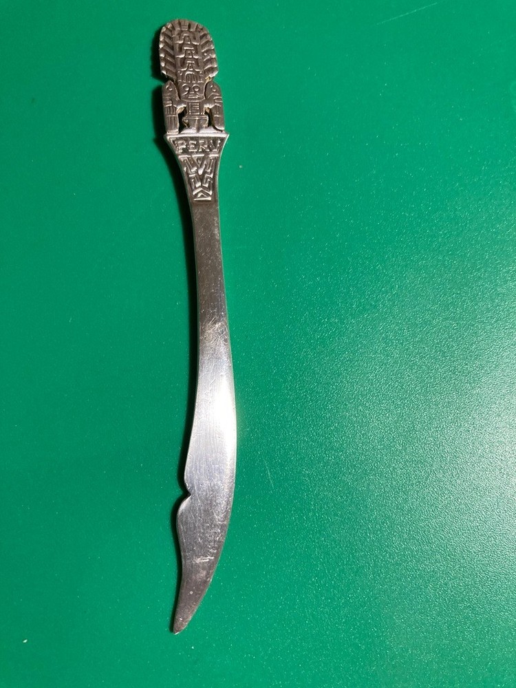 PERUVIAN STERLING SOUVINER SABRE /SWORD 4"