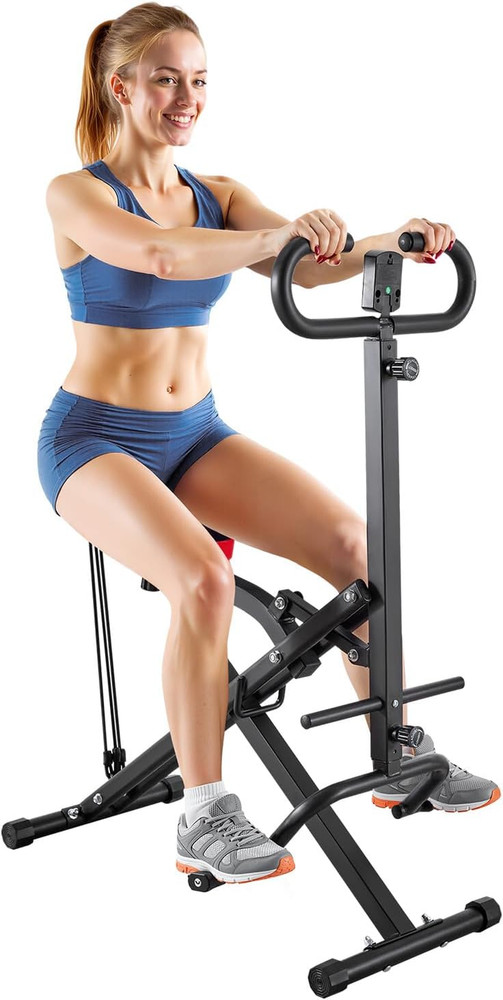 Squat Machine, Deep Squat Rowing Machine for Home, Easy Setup & Foldable Exercis