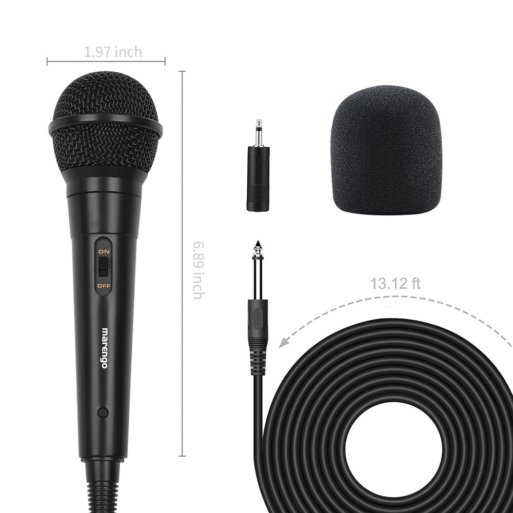 Marengo Handheld Wired Microphone, Cardioid Dynamic Vocal Mic with 13ft Cable...