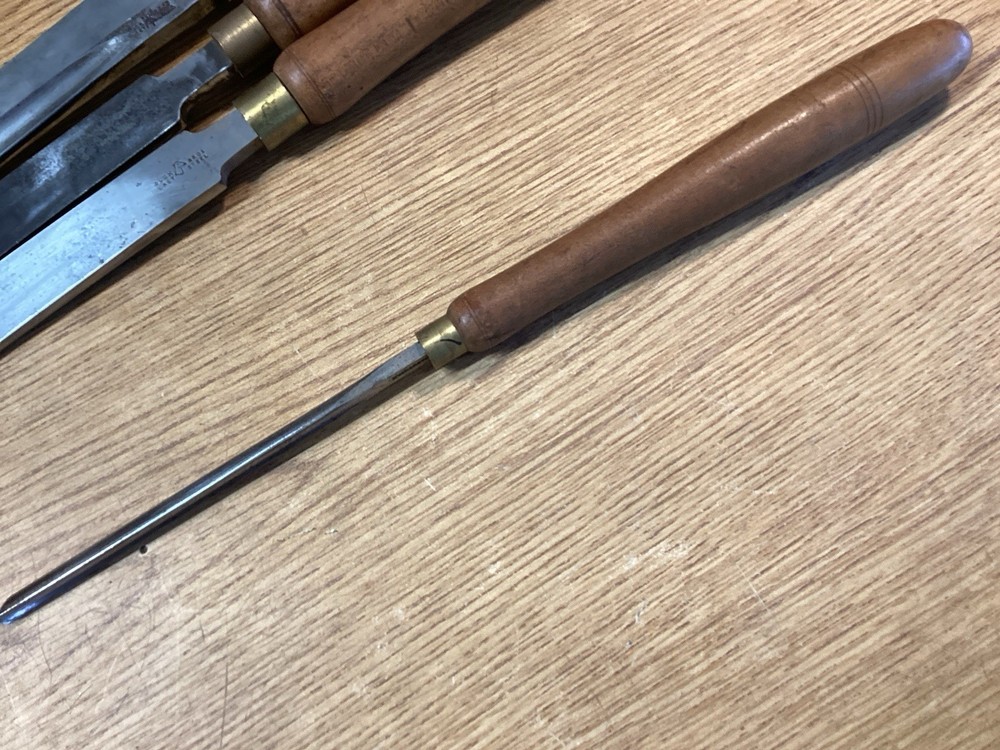 Nice Set Of 6 Vintage Giant Buck Bros Lathe Chisels Gouges Tuning Tools