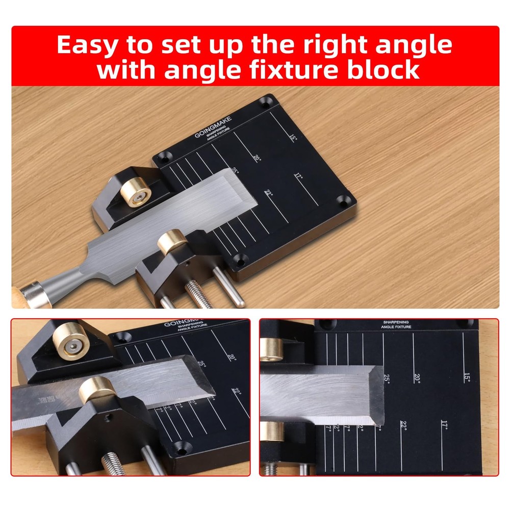 GOINGMAKE Honing Guide System Sharpening Kit for Woodworking Chisels