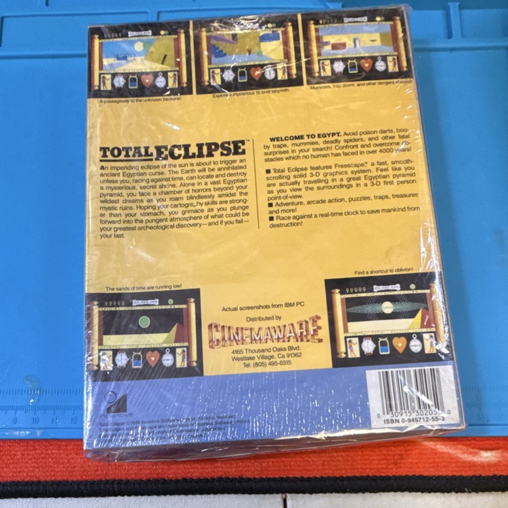 Cinemaware Total Eclipse Atari ST Boxed Software 3D Adventure English